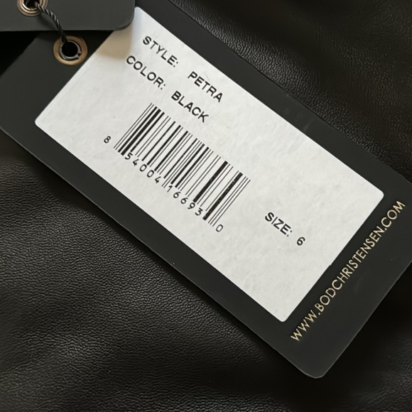 Black Leather Cargo Pants - Picture 3 of 6